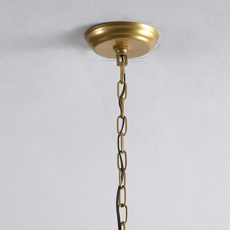 Suspension luminaire traditionnel de luxe en forme de goutte en fer avec cristal à 1 lumière pour salon 