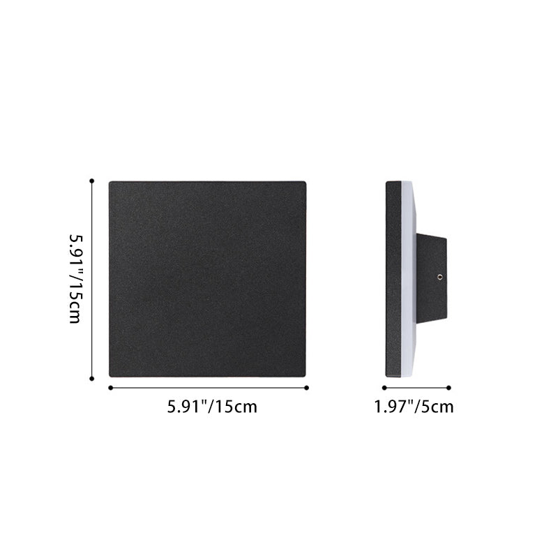 Lámpara Aplique de Pared LED Cuadrada de Aluminio Minimalista Moderna para Sala de Estar 