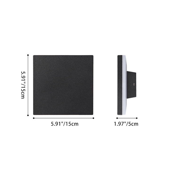 Lámpara Aplique de Pared LED Cuadrada de Aluminio Minimalista Moderna para Sala de Estar 