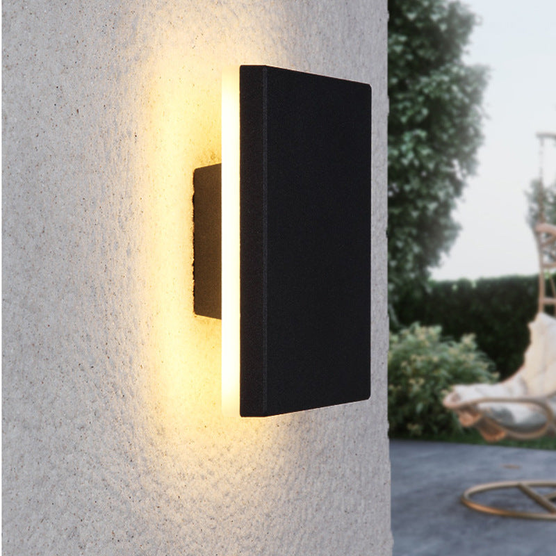 Lámpara Aplique de Pared LED Cuadrada de Aluminio Minimalista Moderna para Sala de Estar 