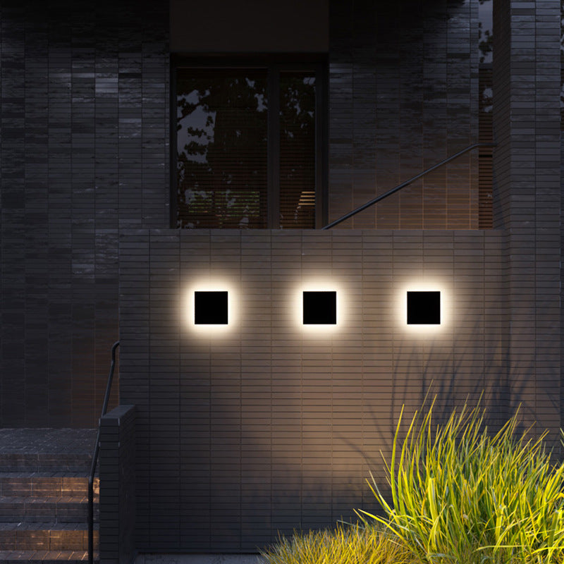 Lámpara Aplique de Pared LED Cuadrada de Aluminio Minimalista Moderna para Sala de Estar 