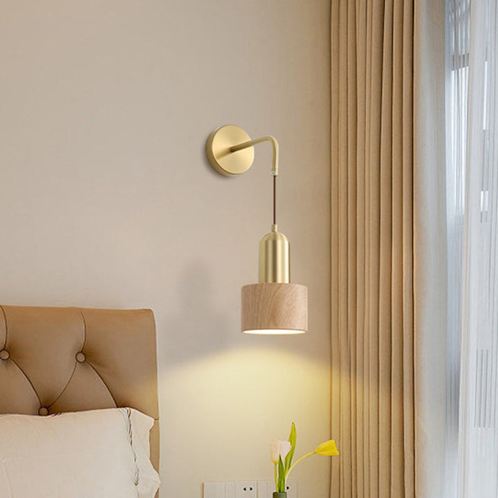 Aplique de pared contemporáneo nórdico redondo de hierro acrílico con 1 luz para sala de estar 