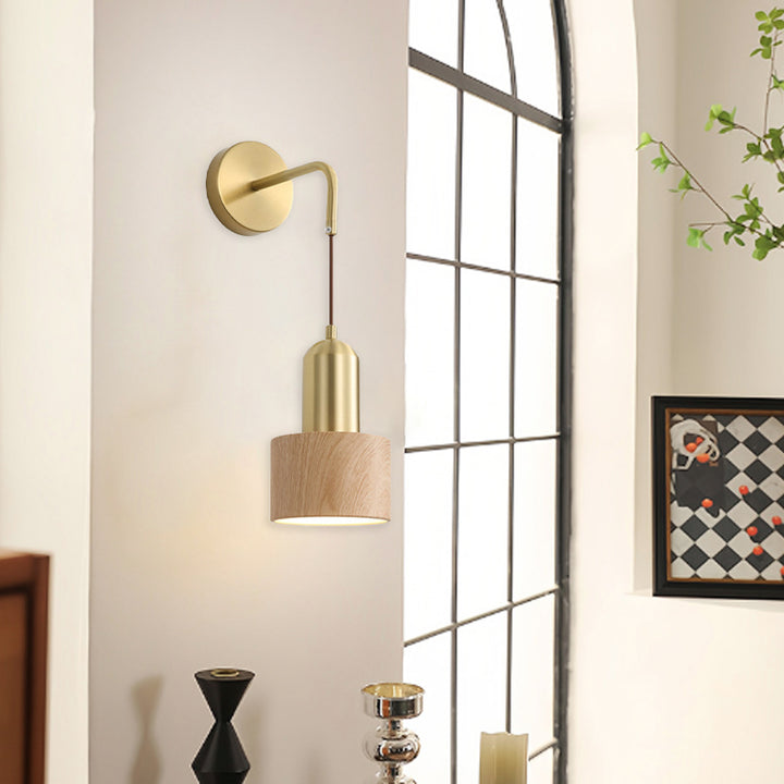 Aplique de pared contemporáneo nórdico redondo de hierro acrílico con 1 luz para sala de estar 