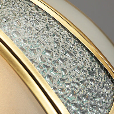 Dôme de Luxe Contemporain en Verre Cuivre Suspension 1 Lumière pour Salon 