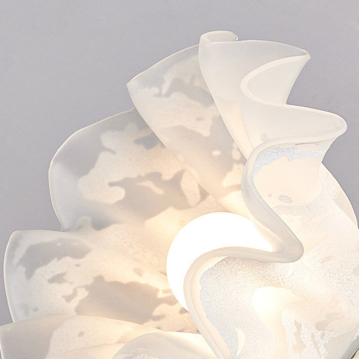 Zeitgenössische Retro-Blumen-Eisen-Glas-Wandleuchte mit 1 Licht für das Wohnzimmer 