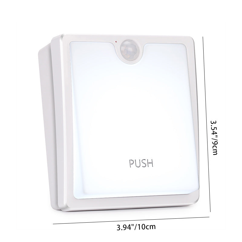 Moderne minimalistische quadratische LED-Tischlampe aus Kunststoff für das Wohnzimmer 