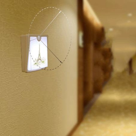 Moderne minimalistische quadratische LED-Tischlampe aus Kunststoff für das Wohnzimmer 