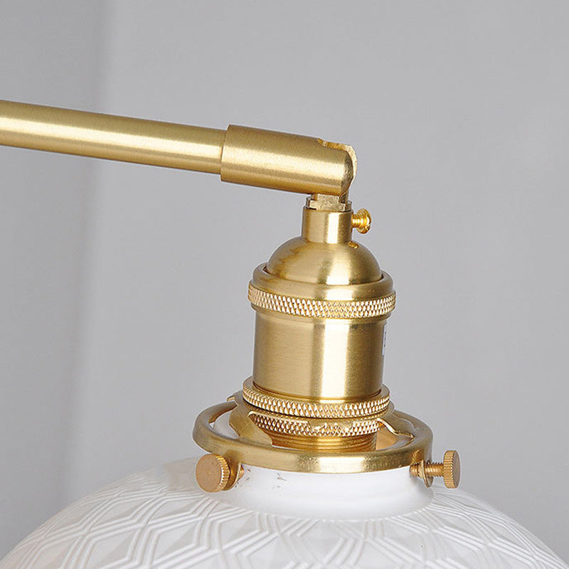 Traditional Japanese Round Copper Ceramic 1-Light Wall Sconce Lamp For Living Room