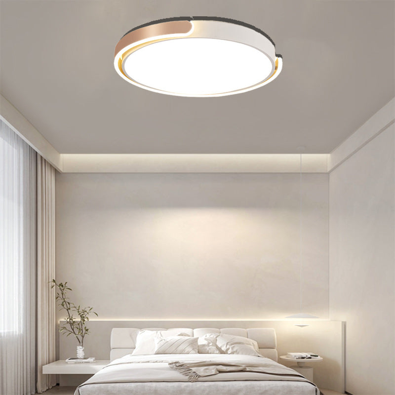 Moderne minimalistische runde Eisen-Acryl-LED-Deckenleuchte für das Esszimmer 
