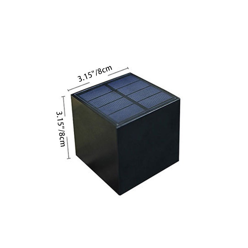 Lámpara de Aplique de Pared LED Solar de Plástico Cubo Minimalista Moderno para Jardín 