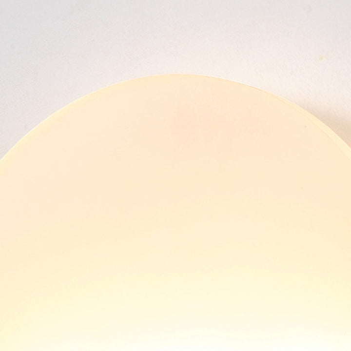 Zeitgenössische nordische runde Holz-Acryl-LED-Wandleuchte für das Wohnzimmer 