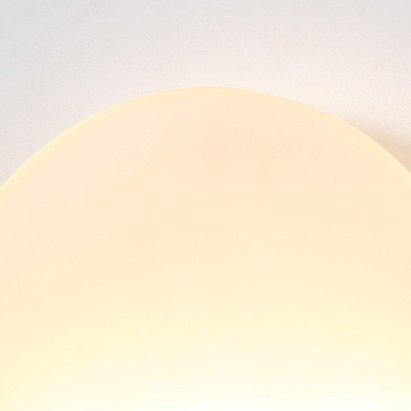 Applique murale LED en bois rond acrylique nordique contemporain pour salon 
