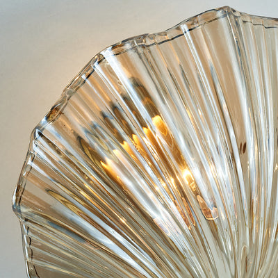 Applique murale contemporaine en cuivre et verre à 1 lumière pour salon 