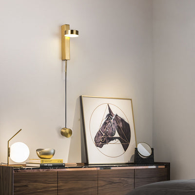 Applique murale LED en colonne nordique contemporaine en fer et acrylique pour salon 