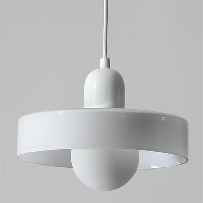 Zeitgenössische nordische runde Eisen-Glas 1-Licht Pendelleuchte für Wohnzimmer 