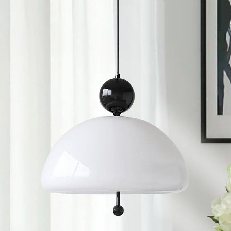 Zeitgenössische kreative runde Eisen-Glas 3-Licht-Pendelleuchte für das Wohnzimmer 
