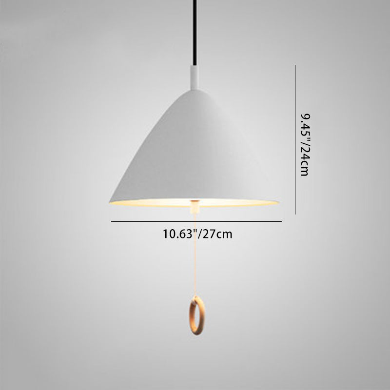 Suspension lumineuse contemporaine scandinave en aluminium à 1 lumière pour salon 