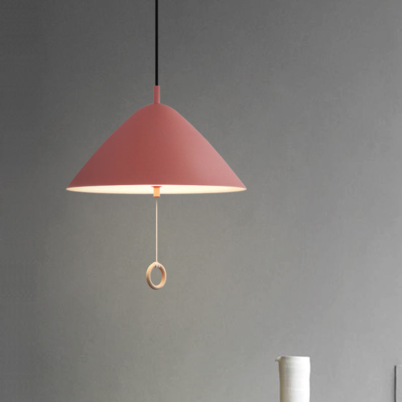 Suspension lumineuse contemporaine scandinave en aluminium à 1 lumière pour salon 