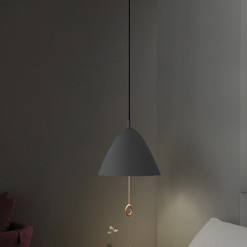 Suspension lumineuse contemporaine scandinave en aluminium à 1 lumière pour salon 