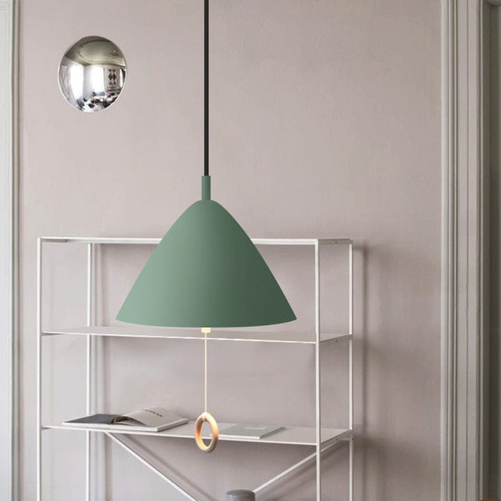 Suspension lumineuse contemporaine scandinave en aluminium à 1 lumière pour salon 