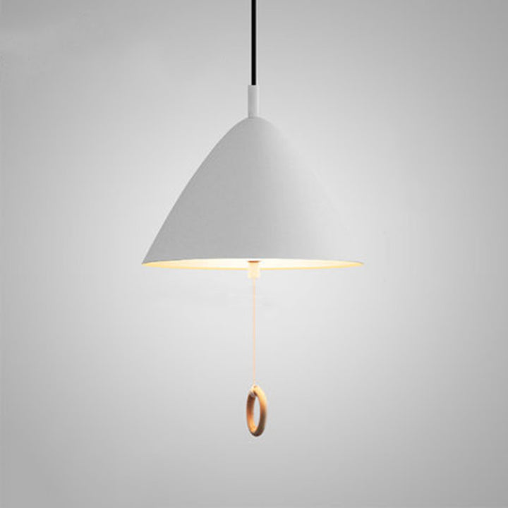 Suspension lumineuse contemporaine scandinave en aluminium à 1 lumière pour salon 