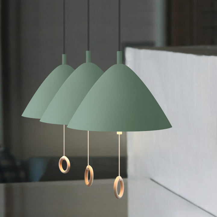 Suspension lumineuse contemporaine scandinave en aluminium à 1 lumière pour salon 