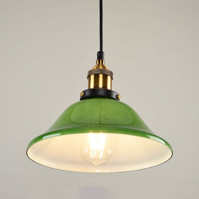 Zeitgenössische Nordische Drum Eisen Glas 1-Licht Pendelleuchte Für Wohnzimmer 