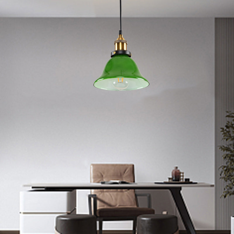 Zeitgenössische Nordische Drum Eisen Glas 1-Licht Pendelleuchte Für Wohnzimmer 