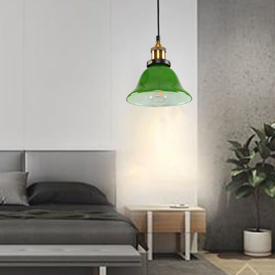 Zeitgenössische Nordische Drum Eisen Glas 1-Licht Pendelleuchte Für Wohnzimmer 