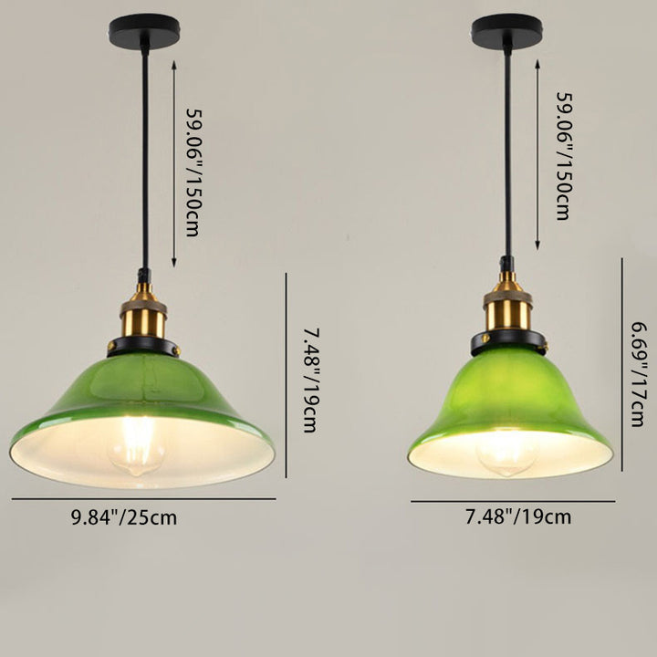 Lámpara colgante de vidrio y hierro con tambor nórdico contemporáneo de 1 luz para sala de estar 