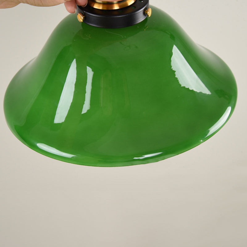 Zeitgenössische Nordische Drum Eisen Glas 1-Licht Pendelleuchte Für Wohnzimmer 