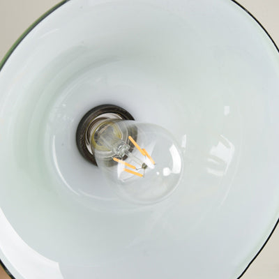Zeitgenössische Nordische Drum Eisen Glas 1-Licht Pendelleuchte Für Wohnzimmer 