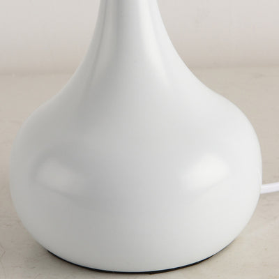 Zeitgenössische nordische Trommel Eisen Stoff 1-Licht Tischlampe für das Wohnzimmer 