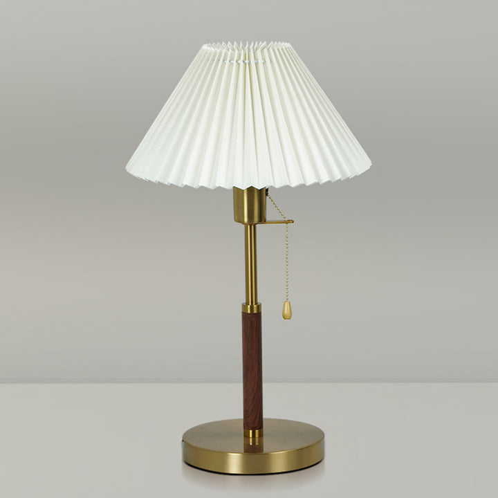Traditionelle Vintage-Trommel-Eisenstoff 1-Licht-Tischlampe für Wohnzimmer 