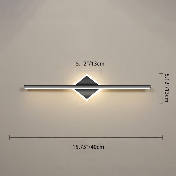 Moderne minimalistische Streifen Eisen Acryl LED Wandleuchte für Wohnzimmer 