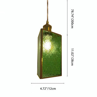 ضوء قلادة زجاج نحاسي تقليدي على شكل قبة بلمبة واحدة لغرفة المعيشة 