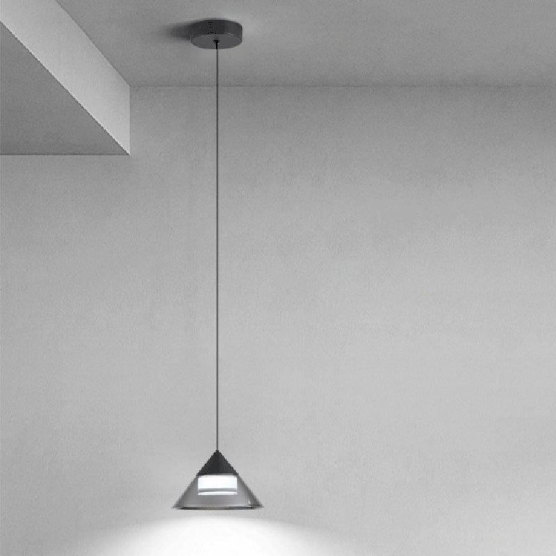 Moderne minimalistische runde Eisen-Glas-Acryl-LED-Pendelleuchte für das Wohnzimmer 
