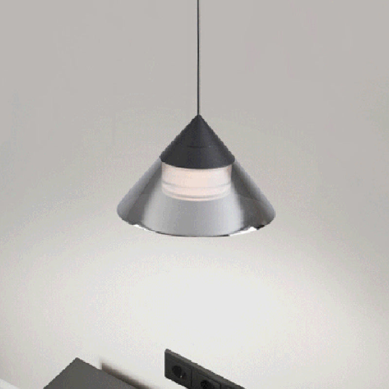 Moderne minimalistische runde Eisen-Glas-Acryl-LED-Pendelleuchte für das Wohnzimmer 