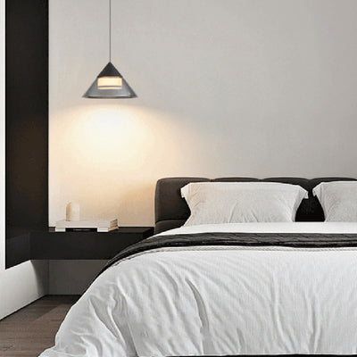 Moderne minimalistische runde Eisen-Glas-Acryl-LED-Pendelleuchte für das Wohnzimmer 