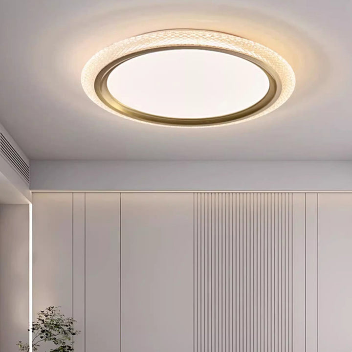Zeitgenössische Einfachheit Runde Aluminium Eisen Acryl LED Deckenleuchte für Esszimmer 