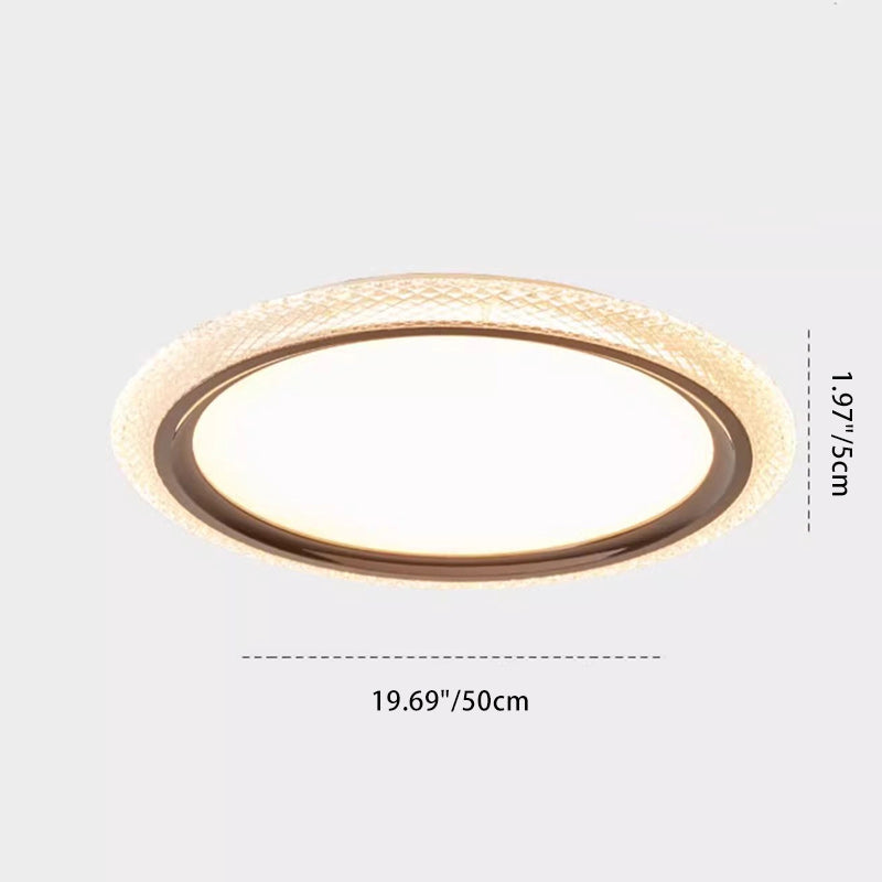 Zeitgenössische Einfachheit Runde Aluminium Eisen Acryl LED Deckenleuchte für Esszimmer 