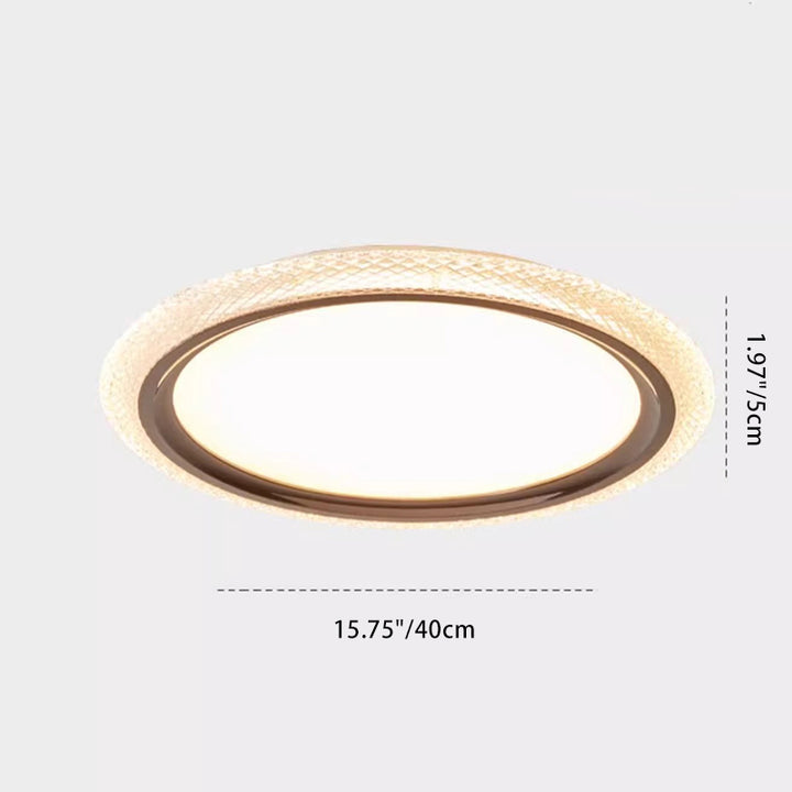Zeitgenössische Einfachheit Runde Aluminium Eisen Acryl LED Deckenleuchte für Esszimmer 
