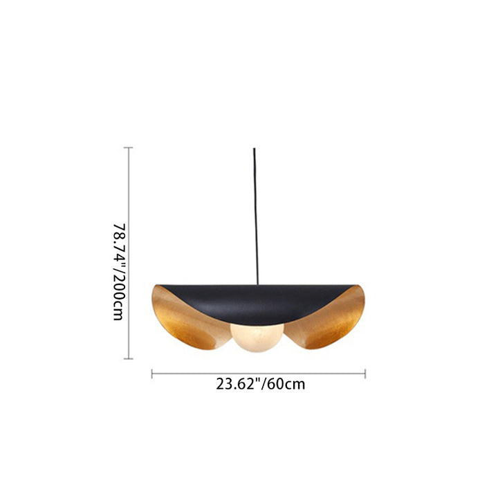 Suspension Luminaire en Verre et Fer Courbé Scandinave Contemporain à 1 Lumière pour Salon 
