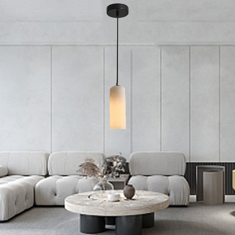 Zeitgenössische Luxus Säulenstein Glas LED Pendelleuchte für Wohnzimmer 