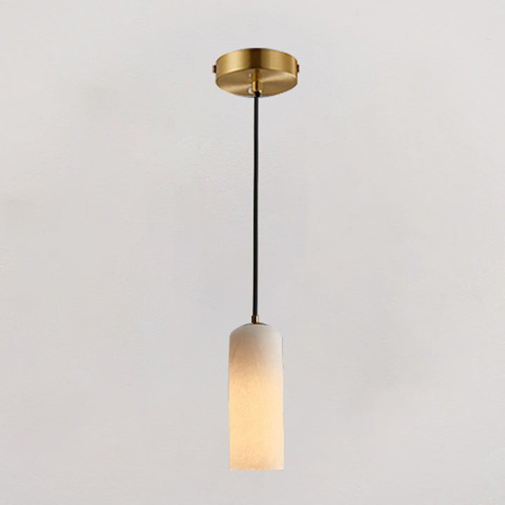 Zeitgenössische Luxus Säulenstein Glas LED Pendelleuchte für Wohnzimmer 