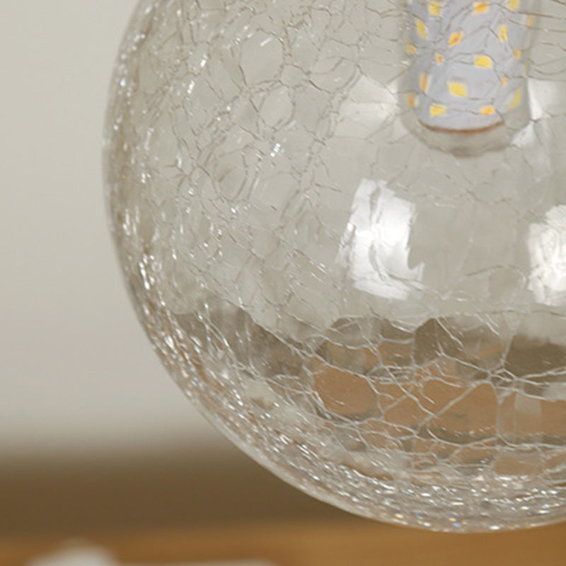 Suspension à 1 lumière en verre et cuivre de style japonais traditionnel pour salon 