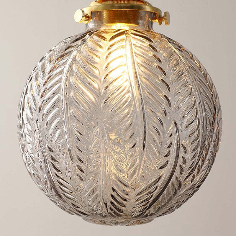 Traditionelle japanische Kupferglas-Pendelleuchte mit 1 Licht für das Wohnzimmer 