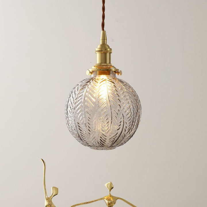 Traditionelle japanische Kupferglas-Pendelleuchte mit 1 Licht für das Wohnzimmer 