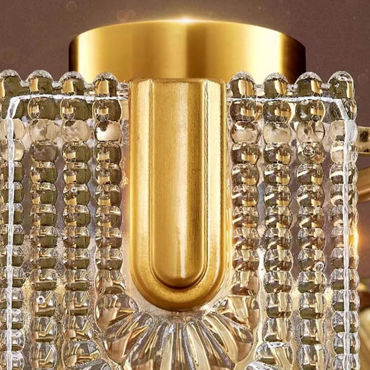 Zeitgenössischer Luxus runder Kupferglas 6/8-Licht Kronleuchter für das Wohnzimmer 