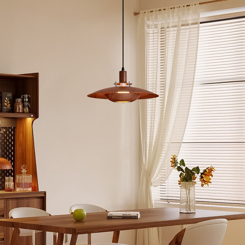 Lámpara colgante contemporánea retro redonda de hierro con 1 luz para sala de estar 